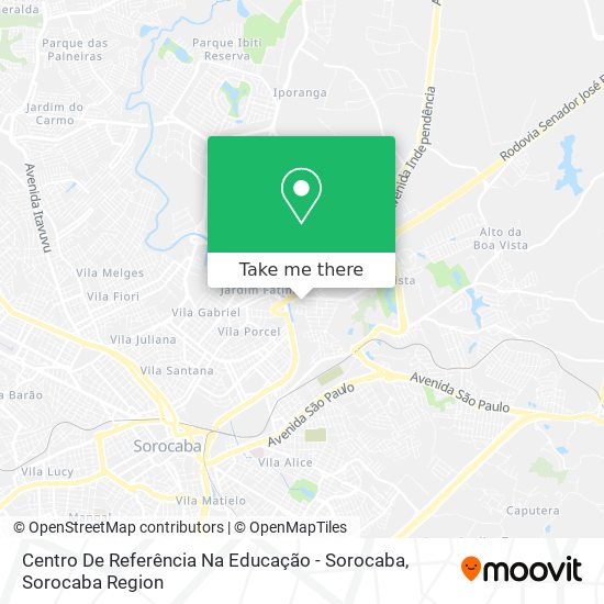 Mapa Centro De Referência Na Educação - Sorocaba