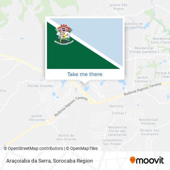 Mapa Araçoiaba da Serra