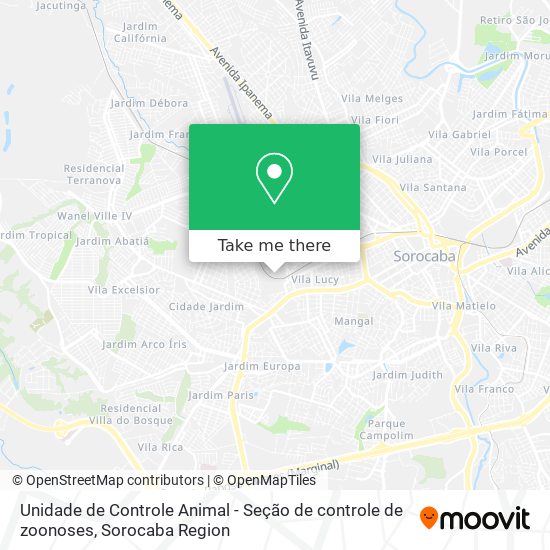 Unidade de Controle Animal - Seção de controle de zoonoses map