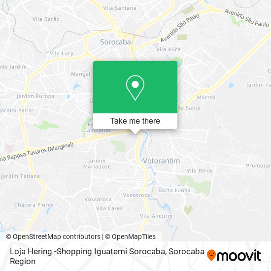 Loja Hering -Shopping Iguatemi Sorocaba map
