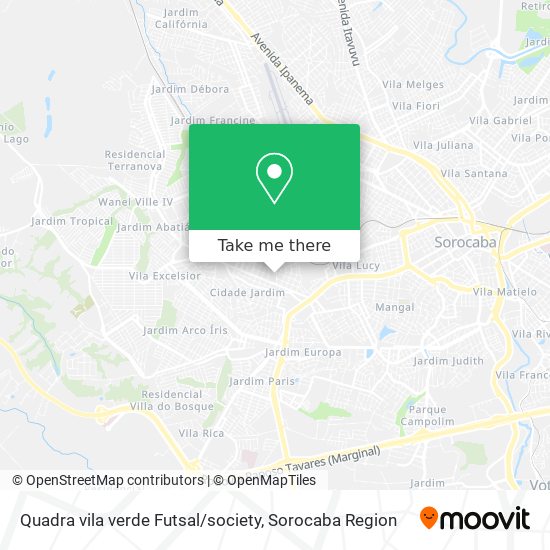 Quadra vila verde Futsal / society map