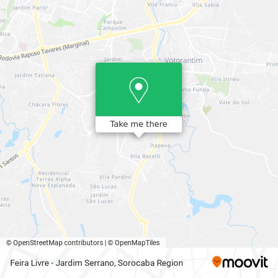 Mapa Feira Livre - Jardim Serrano