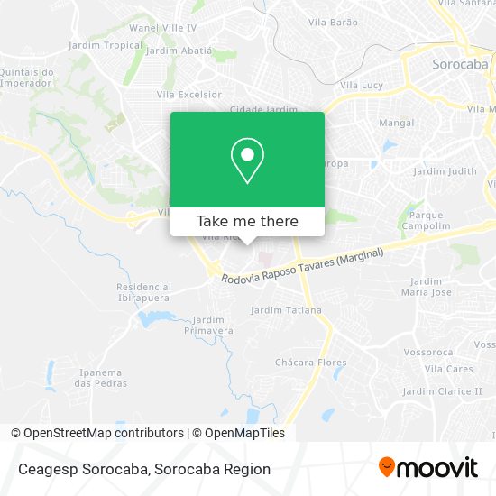 Ceagesp Sorocaba map