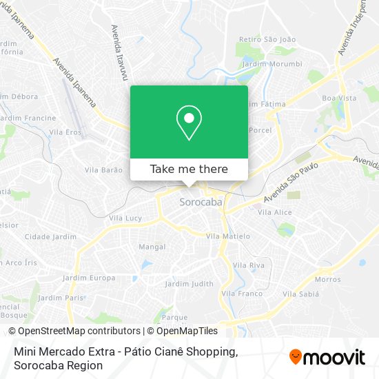 Mapa Mini Mercado Extra - Pátio Cianê Shopping