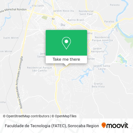 Mapa Faculdade de Tecnologia (FATEC)