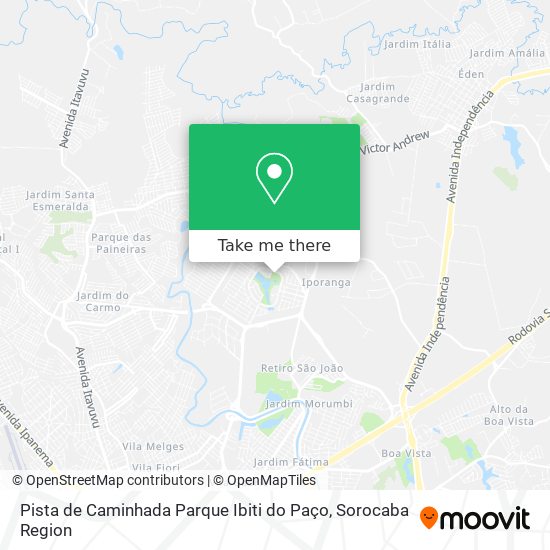 Mapa Pista de Caminhada Parque Ibiti do Paço
