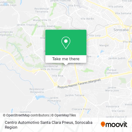 Centro Automotivo Santa Clara Pneus map