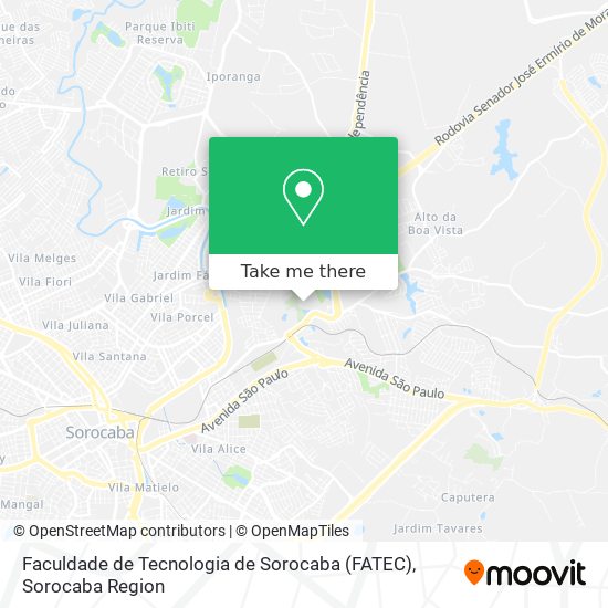 Faculdade de Tecnologia de Sorocaba (FATEC) map