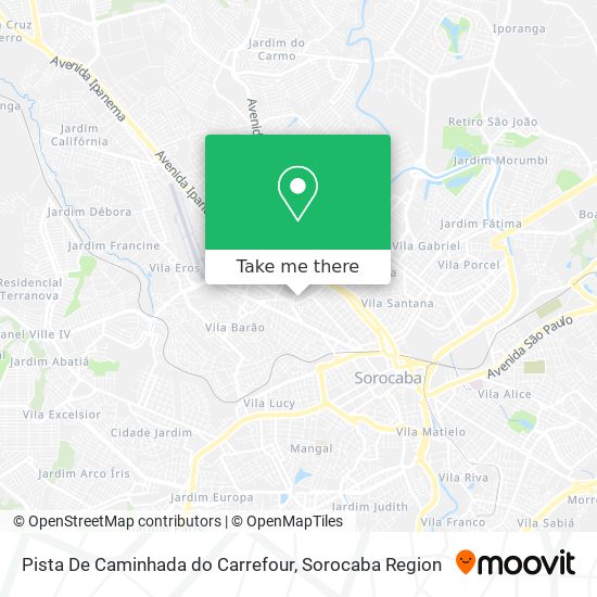 Pista De Caminhada do Carrefour map