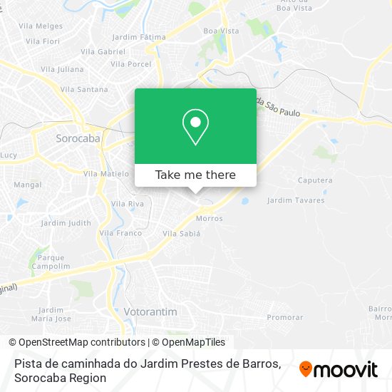 Mapa Pista de caminhada do Jardim Prestes de Barros