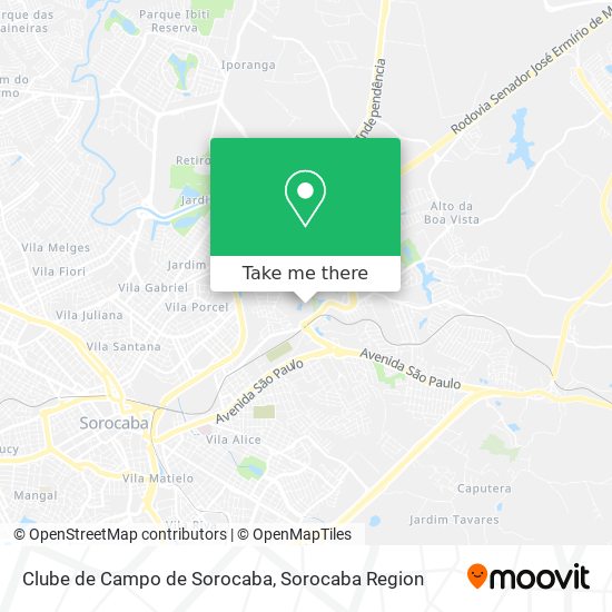 Mapa Clube de Campo de Sorocaba