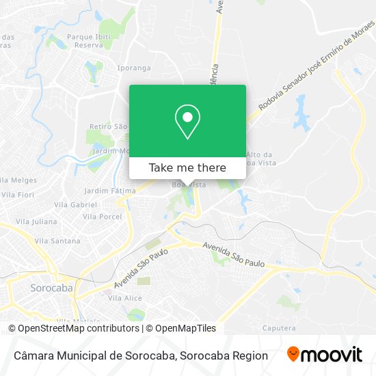 Câmara Municipal de Sorocaba map