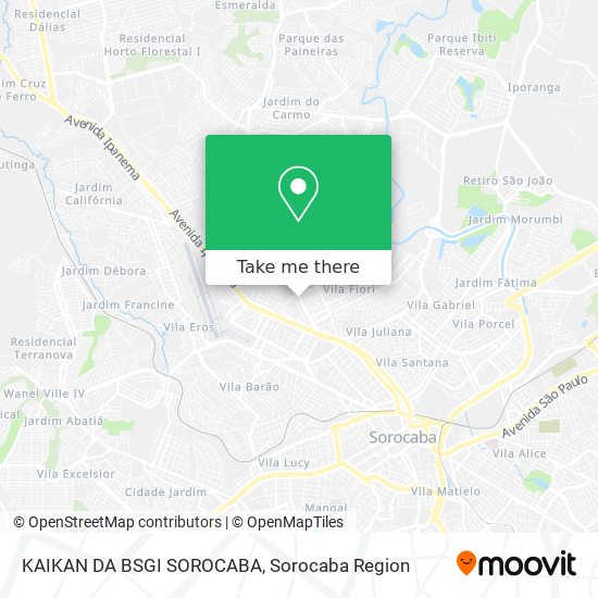 Mapa KAIKAN DA BSGI SOROCABA