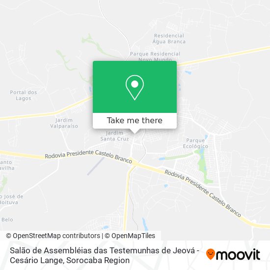 Mapa Salão de Assembléias das Testemunhas de Jeová - Cesário Lange