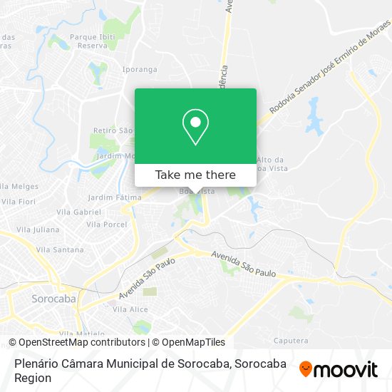 Plenário Câmara Municipal de Sorocaba map