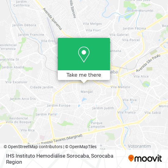 IHS Instituto Hemodiálise Sorocaba map