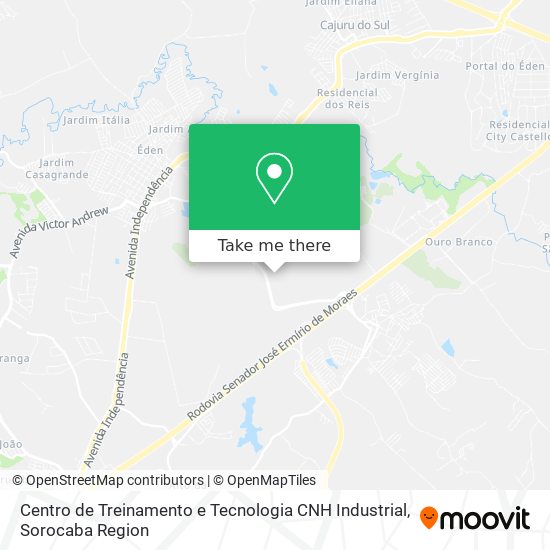 Mapa Centro de Treinamento e Tecnologia CNH Industrial