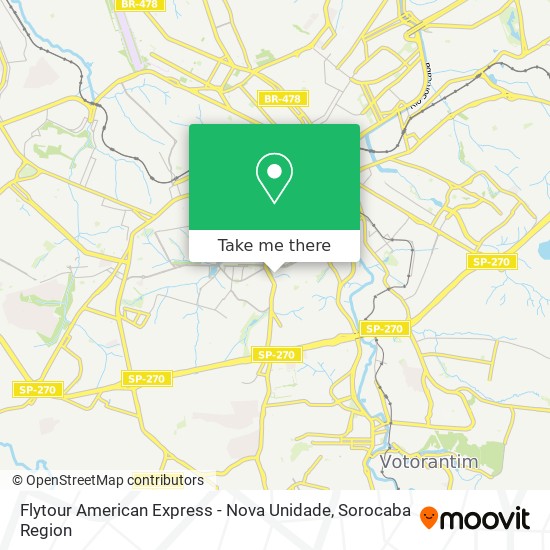 Mapa Flytour American Express - Nova Unidade