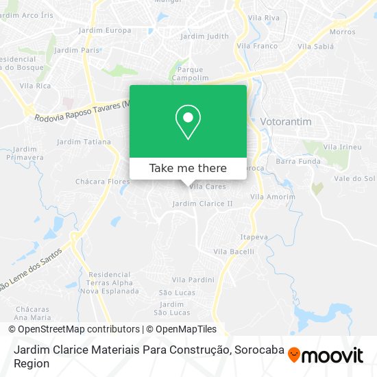 Mapa Jardim Clarice Materiais Para Construção