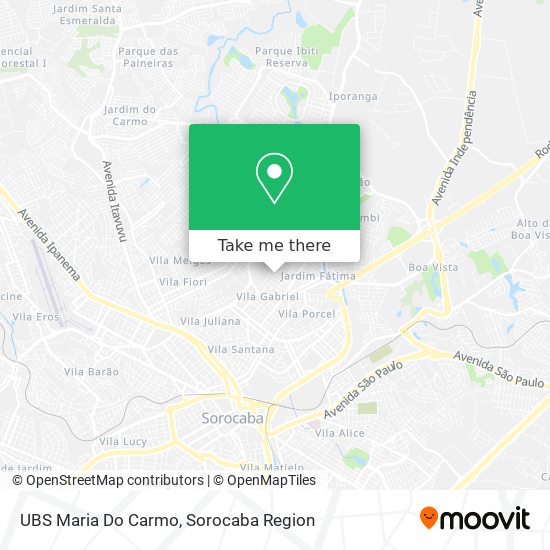 Mapa UBS Maria Do Carmo