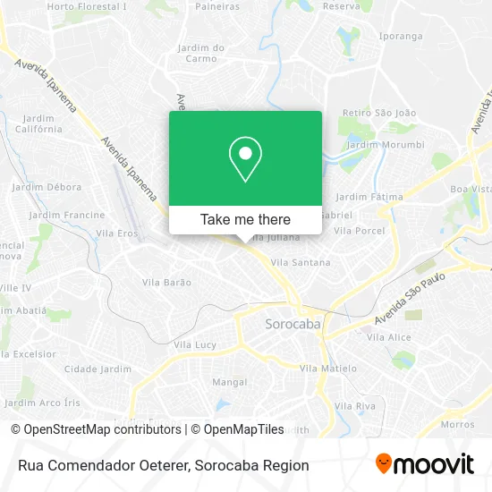 Rua Comendador Oeterer map