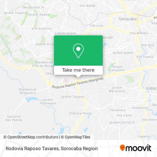 Rodovia Raposo Tavares map