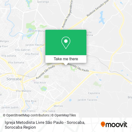 Igreja Metodista Livre São Paulo - Sorocaba map