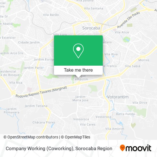 Company Working (Coworking) map