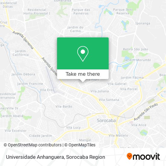 Universidade Anhanguera map