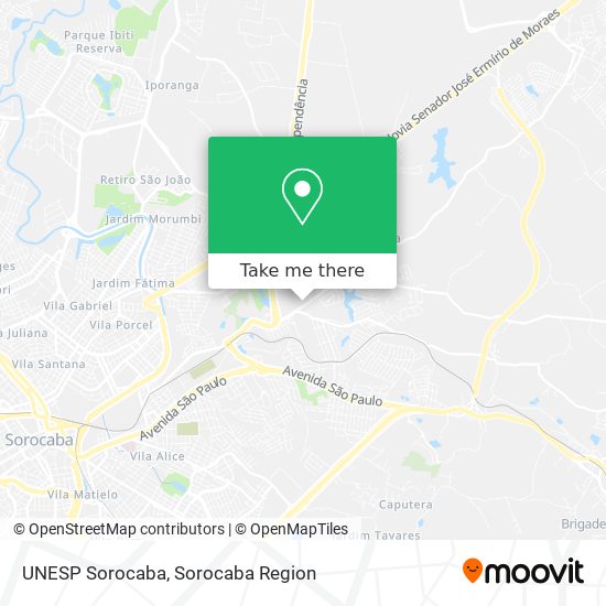 UNESP Sorocaba map