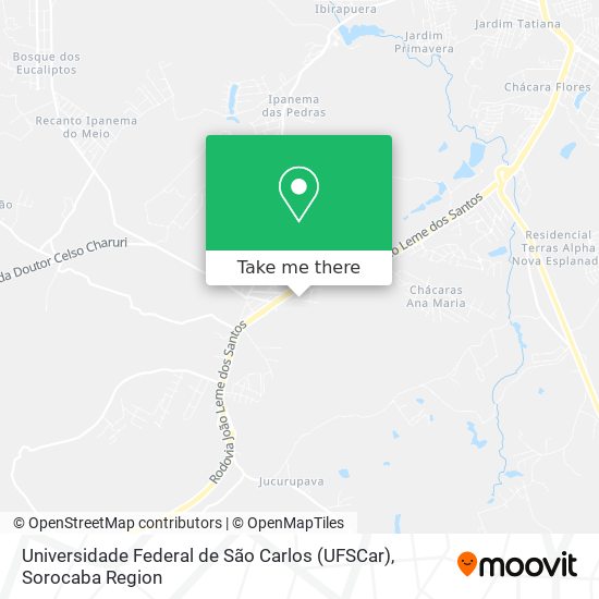 Universidade Federal de São Carlos (UFSCar) map