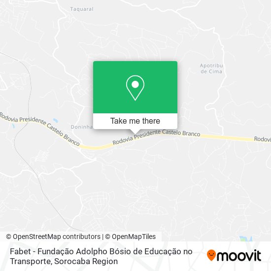 Mapa Fabet - Fundação Adolpho Bósio de Educação no Transporte