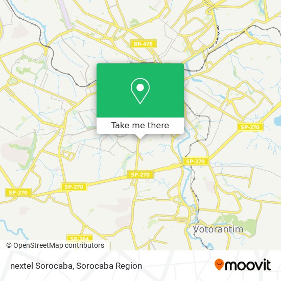 Mapa nextel Sorocaba