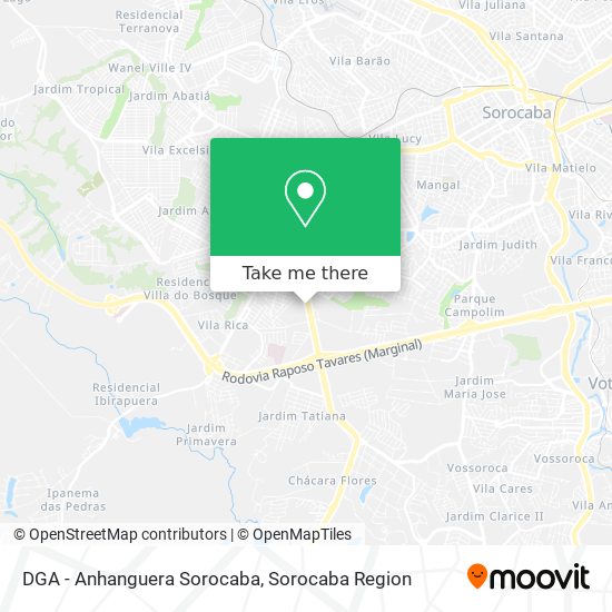 Mapa DGA - Anhanguera Sorocaba