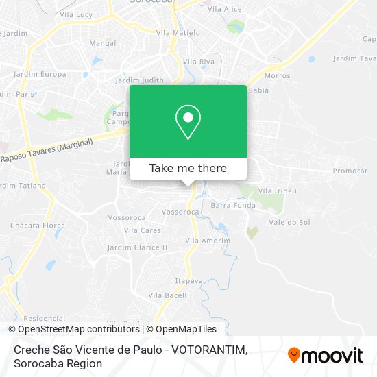 Creche São Vicente de Paulo - VOTORANTIM map