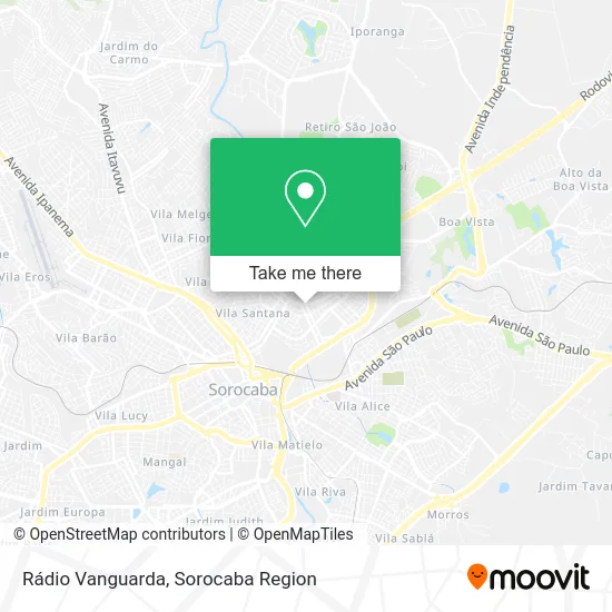 Rádio Vanguarda map