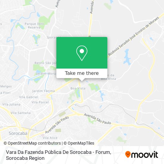 Vara Da Fazenda Pública De Sorocaba - Forum map