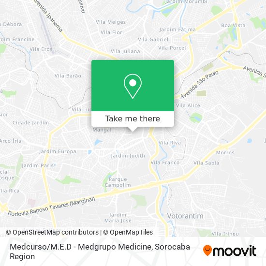 Medcurso / M.E.D - Medgrupo Medicine map