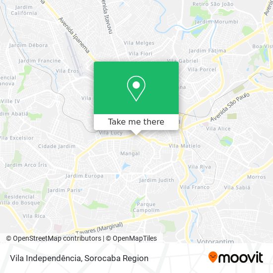 Vila Independência map