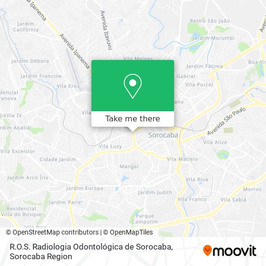 R.O.S. Radiologia Odontológica de Sorocaba map