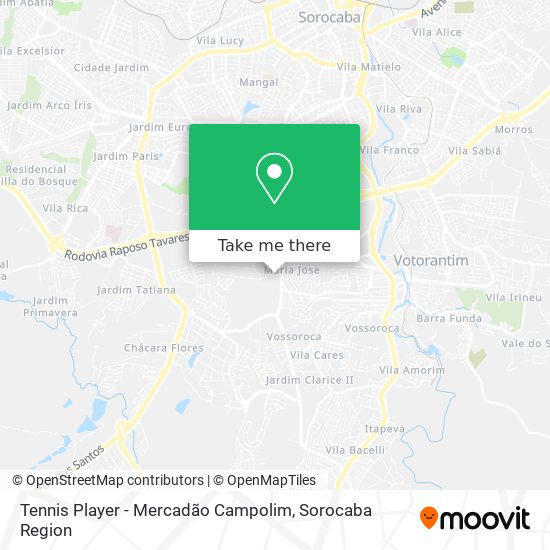 Mapa Tennis Player - Mercadão Campolim