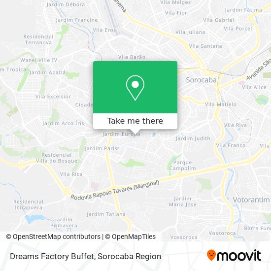 Mapa Dreams Factory Buffet