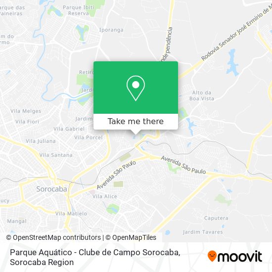 Parque Aquático - Clube de Campo Sorocaba map