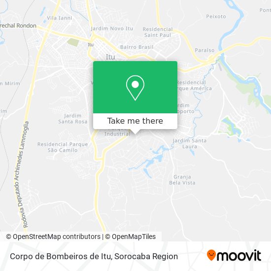 Corpo de Bombeiros de Itu map
