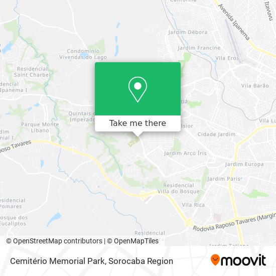 Cemitério Memorial Park map