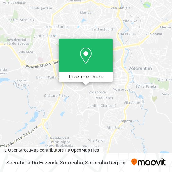 Secretaria Da Fazenda Sorocaba map