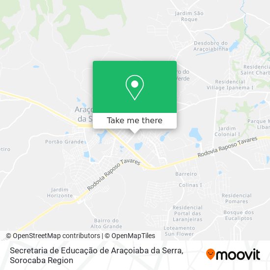 Secretaria de Educação de Araçoiaba da Serra map