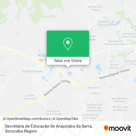 Secretaria de Educação de Araçoiaba da Serra map