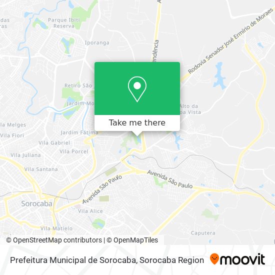 Prefeitura Municipal de Sorocaba map