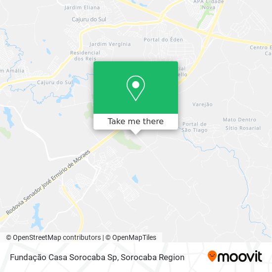 Mapa Fundação Casa Sorocaba Sp